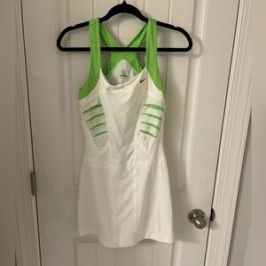 Nike White and Green Tennis Dress